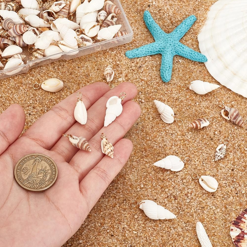 100pcs 4 Styles Natural Shell  - Jewelry Making Online 评论和价格