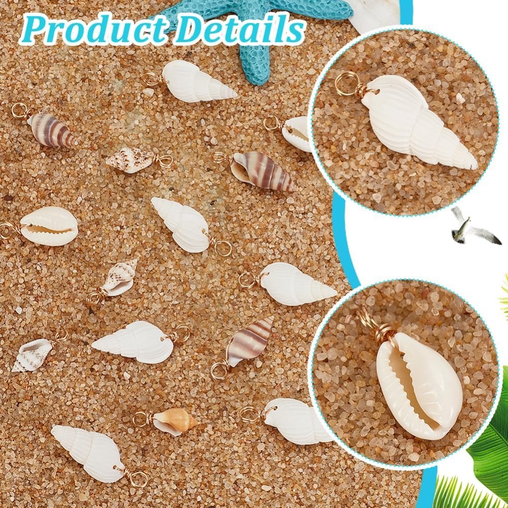 100pcs 4 Styles Natural Shell  - Jewelry Making Online 评论和价格