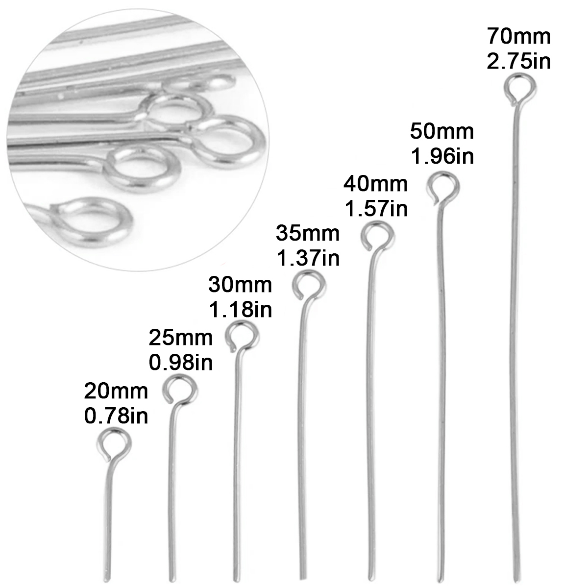 100Pcs/Lot Stainless Steel Eye - Jewelry Making Jig 评论和价格