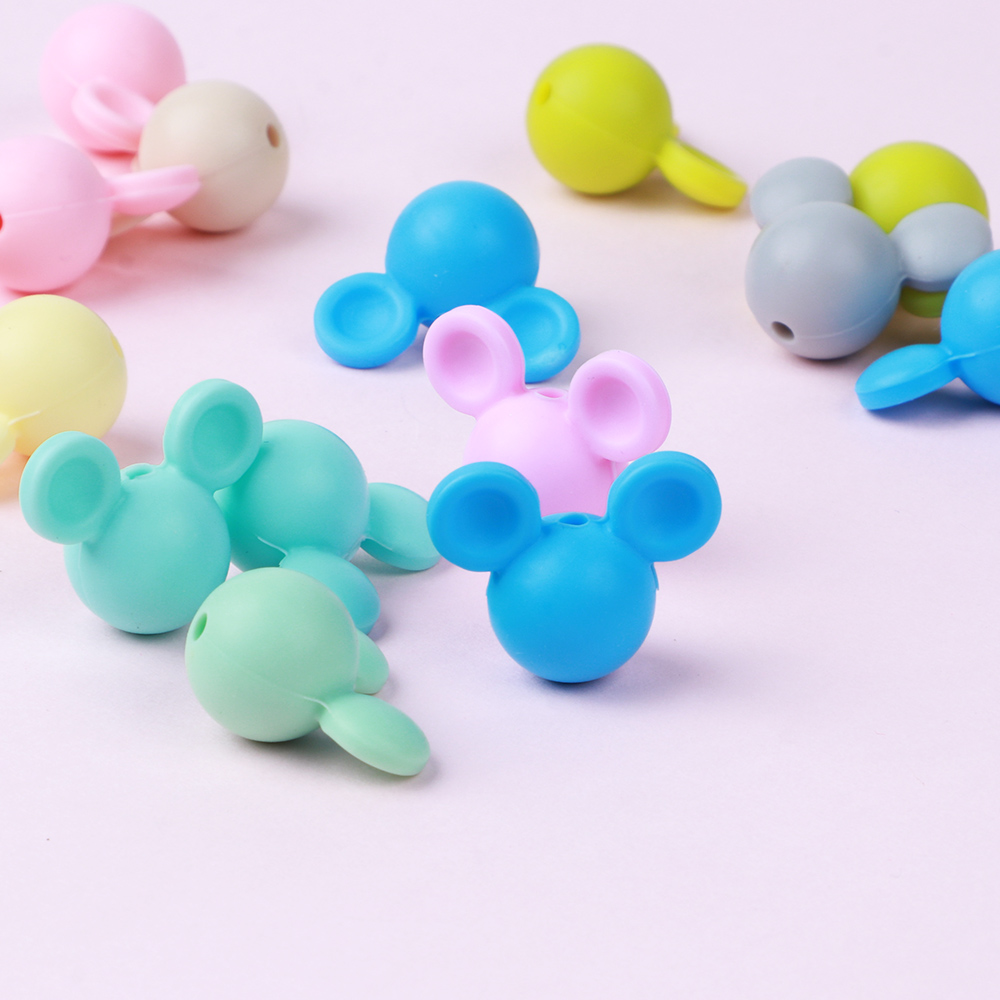 10pcs Silicone Beads Mouse Hea - Jewelry Making Jig 评论和价格