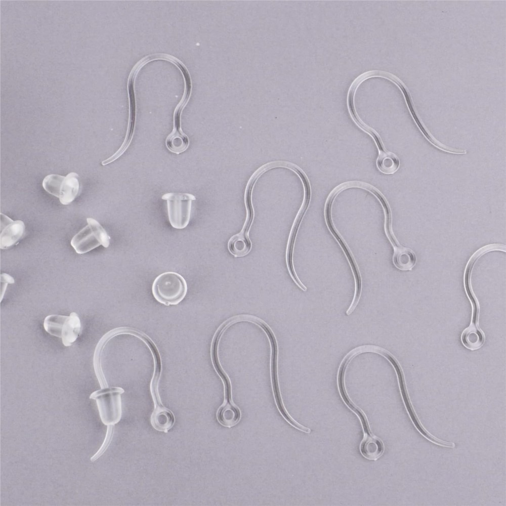 40pcs Clear Plastic Earring Ho - Jewelry Making With Resin 评论和价格