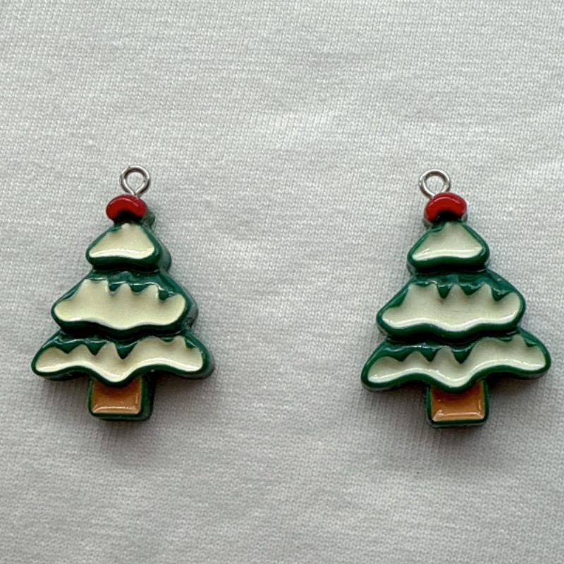 10pcs Christmas Cartoon Series - Jewelry Making With Resin 评论和价格