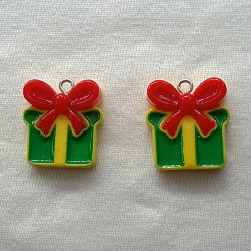 10pcs Christmas Cartoon Series - Jewelry Making With Resin 评论和价格