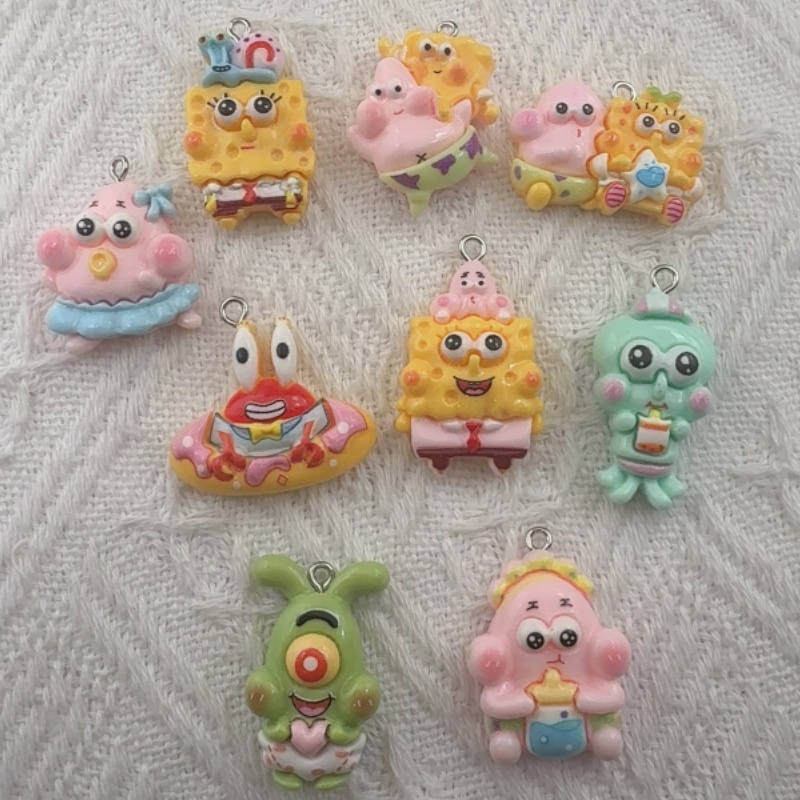 10pcs cartoon resin pendant, D - Jewelry Making Birthday Party 评论和价格