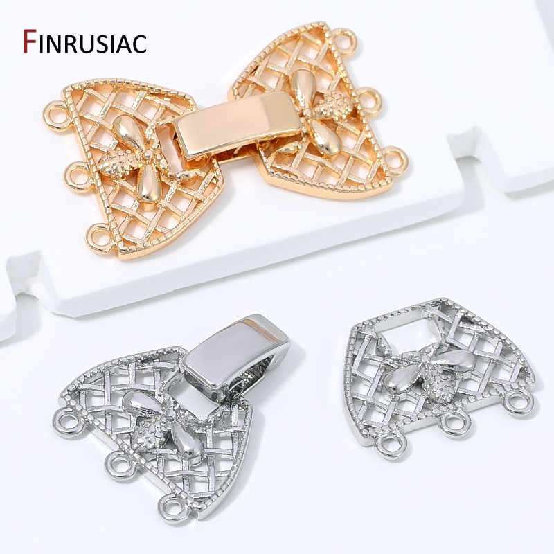 14K Gold Plated Brass 3-Row Pe - Jewelry Making Gold 评论和价格