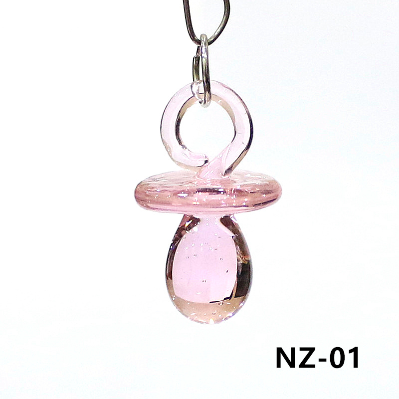 1PC Mini Glass Pacifier Charm  - Jewelry Making 3 Year Old 评论和价格