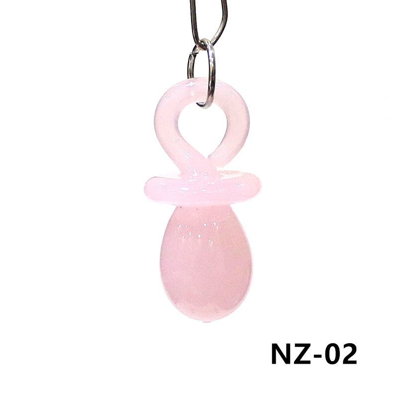 1PC Mini Glass Pacifier Charm  - Jewelry Making 3 Year Old 评论和价格