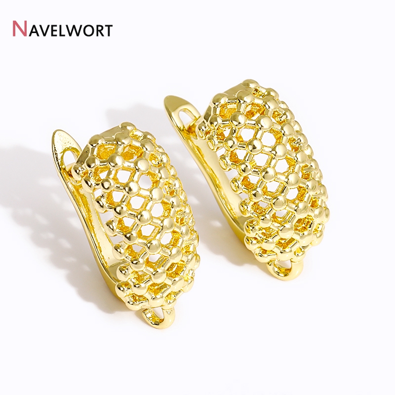 18K Gold Plated Brass  Hollow  - Jewelry Making Gold 评论和价格