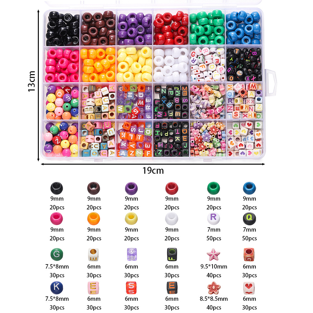 1 Box Colorful Acrylic Pony Be - Jewelry Making Birthday Party 评论和价格