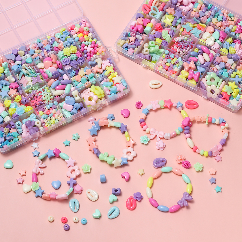 1 Box Colorful Acrylic Pony Be - Jewelry Making Birthday Party 评论和价格