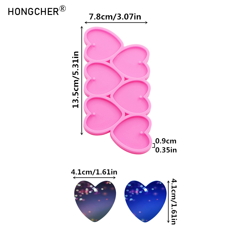 Shiny Mirror Love Epoxy Resin  - Jewelry Making Mold 评论和价格