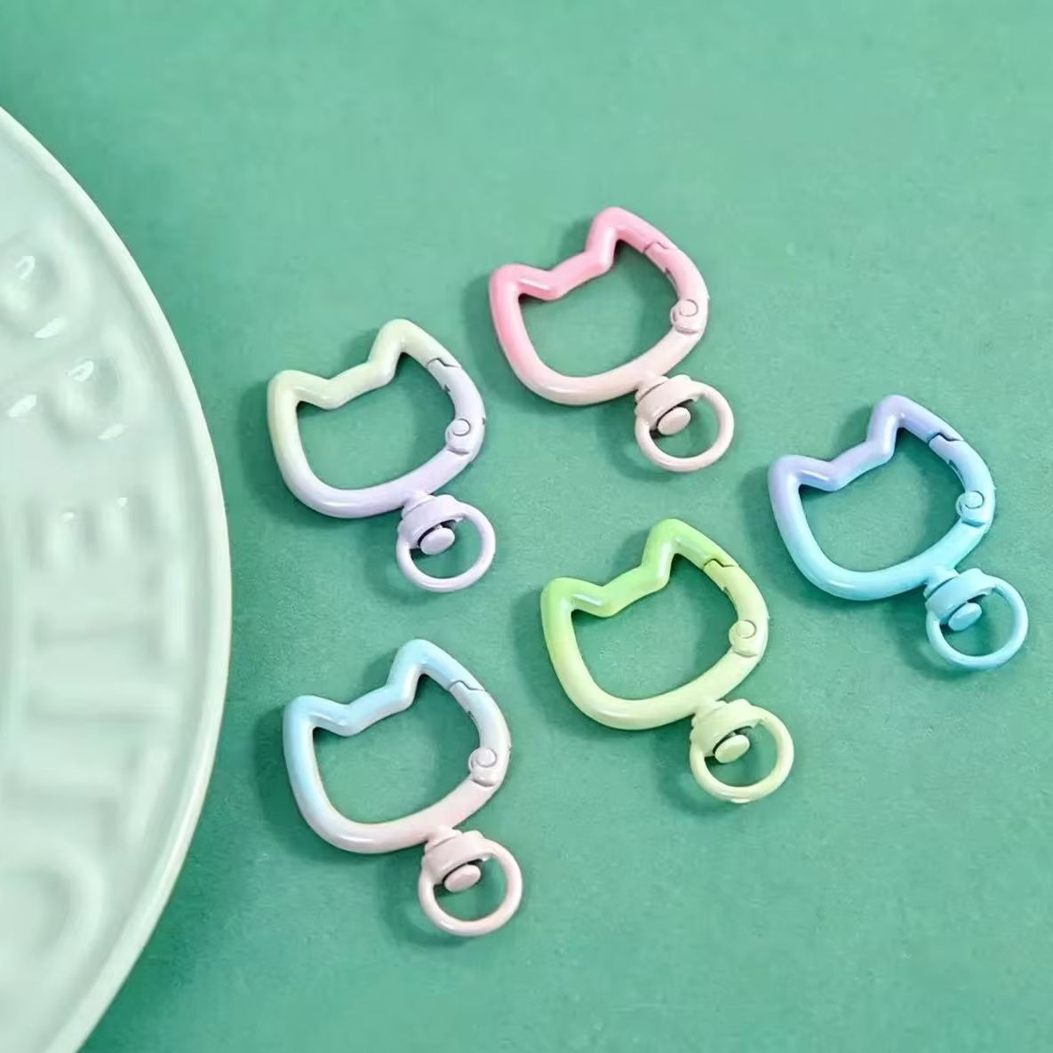 5-10PCS Gradient Cute Cat Clas - Jewelry Making Designs 评论和价格