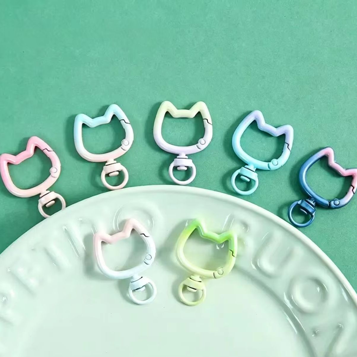 5-10PCS Gradient Cute Cat Clas - Jewelry Making Designs 评论和价格